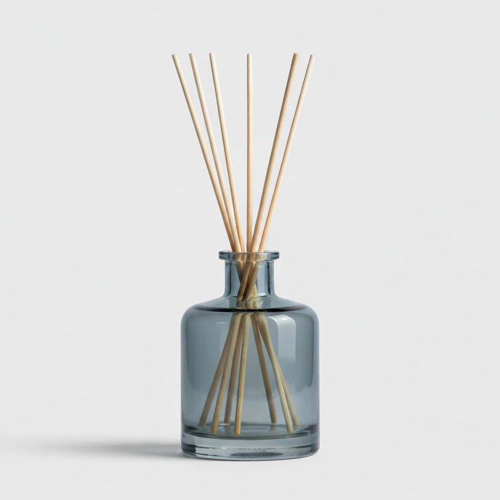 Getönter grauer Glaskörper mit Duftpälchen in modernem Design