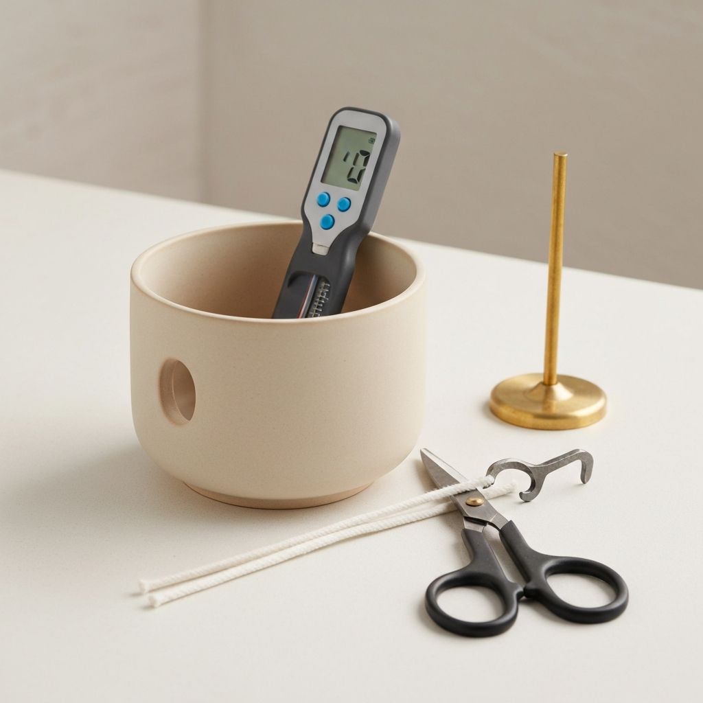 Keramische Gießschale mit Thermometer und Temperaturkontrolle